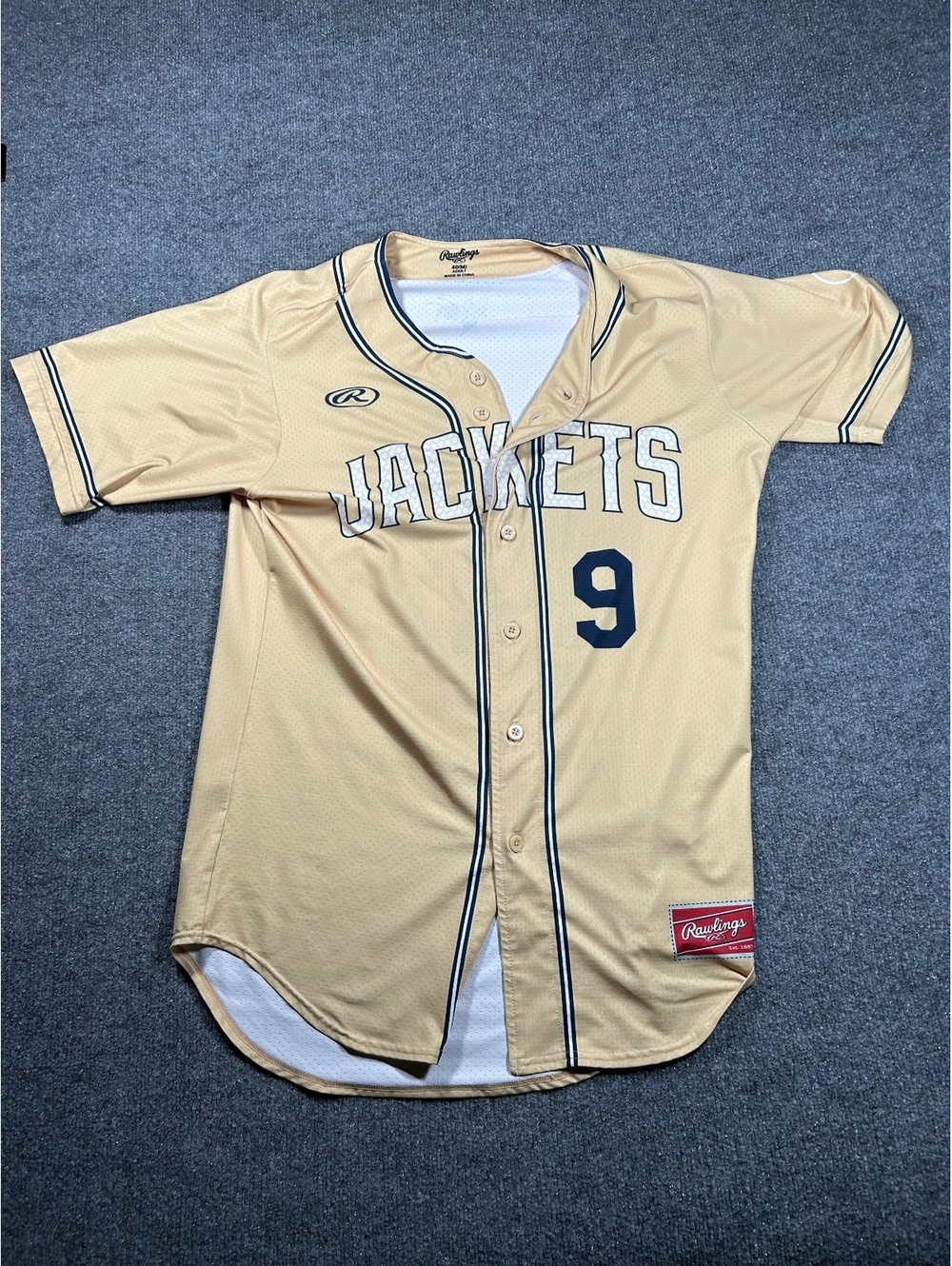 Rawlings Jackets #9 Baseball Jersey Size 40 Adult